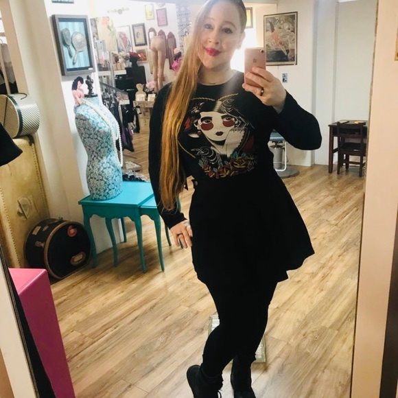 Rochelle Pleated Suspender Mini Skirt Black - Picture 9 of 10